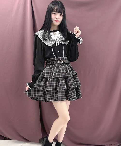ROJITA(ロジータ)の「セーラー衿ブローチ付きブラウス(シャツ/ブラウス・レディース・ホワイト/ブラック/ピンク・FREE)」の15枚目の写真