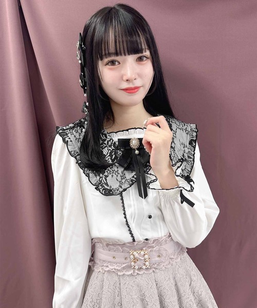 ROJITA(ロジータ)の「セーラー衿ブローチ付きブラウス(シャツ/ブラウス・レディース・ホワイト/ブラック/ピンク・FREE)」の19枚目の写真