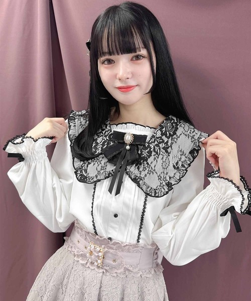 ROJITA(ロジータ)の「セーラー衿ブローチ付きブラウス(シャツ/ブラウス・レディース・ホワイト/ブラック/ピンク・FREE)」の21枚目の写真
