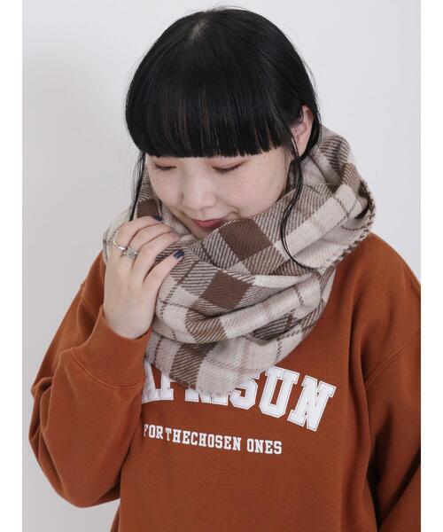 Samansa Mos2（サマンサ モスモス）の「リバーシブルチェックストール（ストール/ショール・レディース・レッド/ネイビー/ベージュ・F）」の19枚目の写真