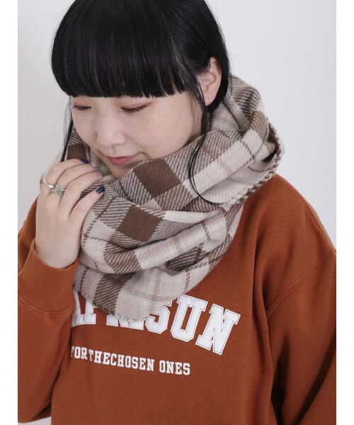 Samansa Mos2（サマンサ モスモス）の「リバーシブルチェックストール（ストール/ショール・レディース・レッド/ネイビー/ベージュ・F）」の16枚目の写真