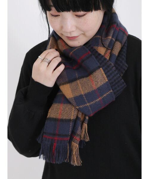 Samansa Mos2（サマンサ モスモス）の「リバーシブルチェックストール（ストール/ショール・レディース・レッド/ネイビー/ベージュ・F）」の15枚目の写真