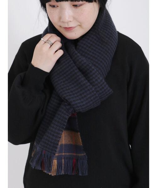 Samansa Mos2（サマンサ モスモス）の「リバーシブルチェックストール（ストール/ショール・レディース・レッド/ネイビー/ベージュ・F）」の13枚目の写真