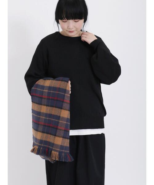 Samansa Mos2（サマンサ モスモス）の「リバーシブルチェックストール（ストール/ショール・レディース・レッド/ネイビー/ベージュ・F）」の10枚目の写真