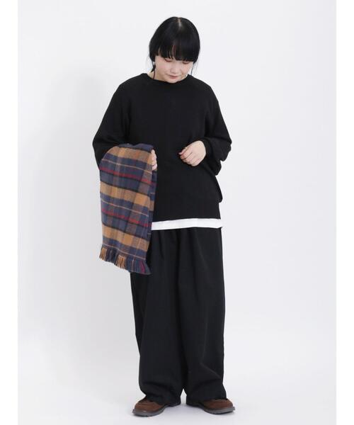 Samansa Mos2（サマンサ モスモス）の「リバーシブルチェックストール（ストール/ショール・レディース・レッド/ネイビー/ベージュ・F）」の9枚目の写真