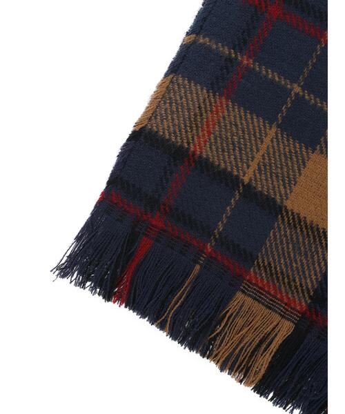 Samansa Mos2（サマンサ モスモス）の「リバーシブルチェックストール（ストール/ショール・レディース・レッド/ネイビー/ベージュ・F）」の5枚目の写真