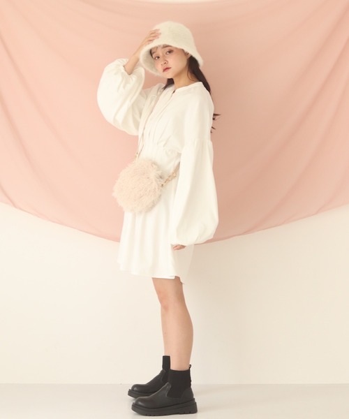 muguet（ミュゲ）の「corset mini op（ワンピース・レディース・アイボリー/ピンク・FREE）」の5枚目の写真