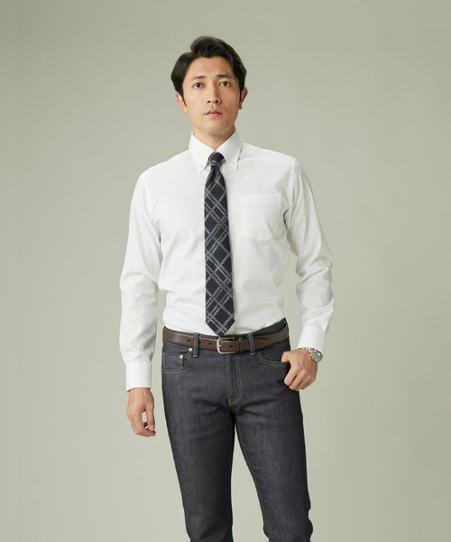 【セール】超形態安定ノーアイロン ボタンダウン 長袖ビジネスワイシャツ（ビジネスシャツ）｜TOKYO SHIRTS（トウキョウシャツ）