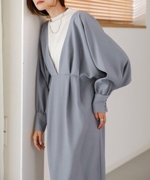 Bab（バブ）の「レイヤード風タック入りワンピース（ワンピース・レディース）」