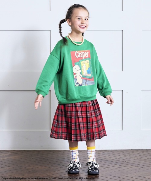 MARKEY'S（マーキーズ）の「【Casper/キャスパー】別注トレーナー（80～140cm）（スウェット・キッズ・レッド/グリーン・130/80/140/110/95/100/120/90）」の7枚目の写真