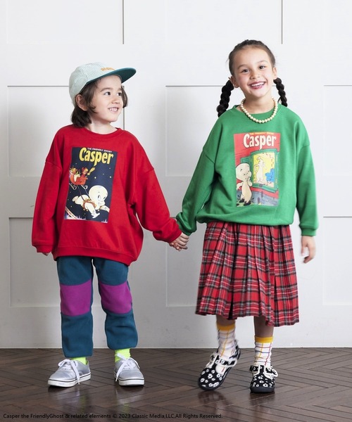 MARKEY'S（マーキーズ）の「【Casper/キャスパー】別注トレーナー（80～140cm）（スウェット・キッズ・レッド/グリーン・130/80/140/110/95/100/120/90）」の18枚目の写真