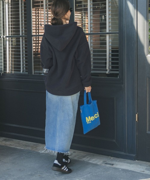 coca（coca）（コカ）の「ハーフジップボアパーカー（パーカー・レディース・ライトベージュ/チャコール・L/M）」の7枚目の写真