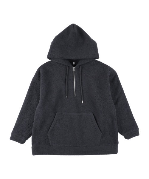 coca（coca）（コカ）の「ハーフジップボアパーカー（パーカー・レディース・ライトベージュ/チャコール・L/M）」の13枚目の写真