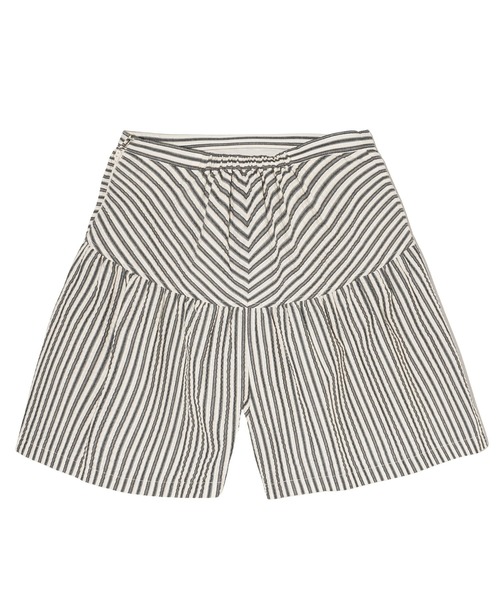 MILKFED.(ミルクフェド)の「STRIPED GATHERED SHORTS(その他パンツ・レディース・ブラック/ベージュ・ONE SIZE)」の6枚目の写真
