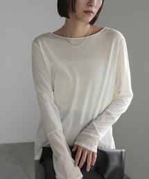 select MOCA | 袖切替シアーメッシュトップス(Tシャツ/カットソー)