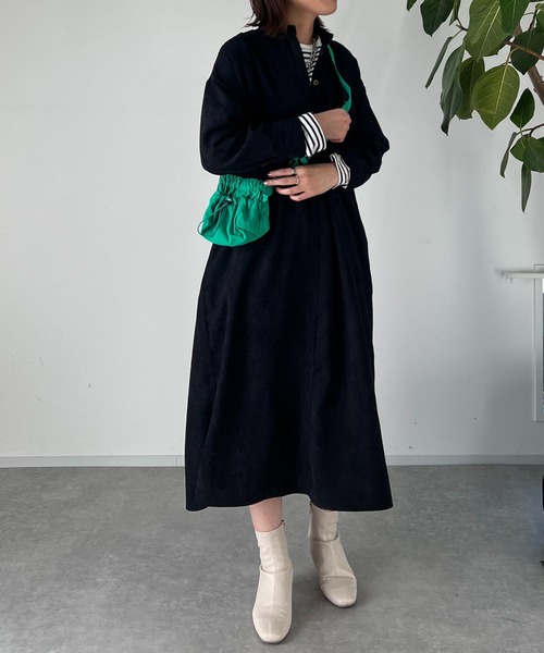 un dix cors(アンディコール)の「コーデュロイワンピース(ワンピース・レディース・ベージュ/ライトグレー/ブラック・FREE)」の19枚目の写真