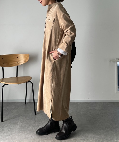 un dix cors(アンディコール)の「コーデュロイワンピース(ワンピース・レディース・ベージュ/ライトグレー/ブラック・FREE)」の11枚目の写真