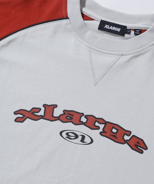 XLARGE(エクストララージ)の「TWO TONE HEAVYWEIGHT RAGLAN L/S TEE(Tシャツ/カットソー・メンズ・アッシュ/ブラック/ネイビー・M/S/XL/L)」の6枚目の写真