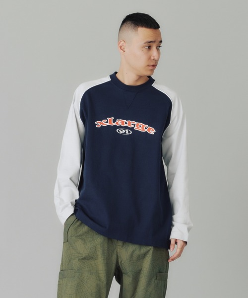 XLARGE(エクストララージ)の「TWO TONE HEAVYWEIGHT RAGLAN L/S TEE(Tシャツ/カットソー・メンズ・アッシュ/ブラック/ネイビー・M/S/XL/L)」の13枚目の写真