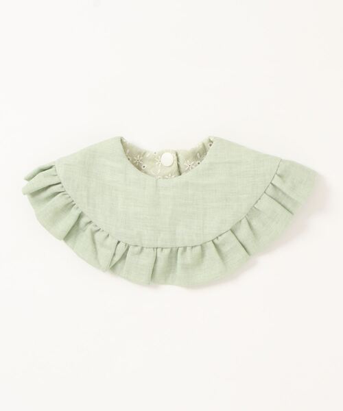 tone（トーン）の「【こまりはんどめいど】【大人気商品】刺繍ダブルガーゼのリバーシブルフリルスタイ/ベビースタイ / ビブ/よだれかけ(SU)（スタイ/よだれかけ・キッズ・ピンク/グレー/グリーン/キナリ/ブラック/グリーン系その他2/ピンク系その他2/グレイッシュベージュ/ベージュ/パープル/ブラウン/グレー系その他2/ブラック系その他2/ブルー・FREE）」の21枚目の写真