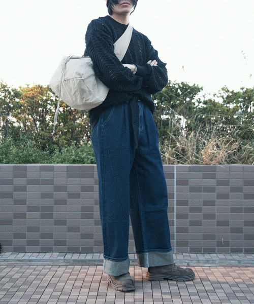 aimoha（アイモハ）の「aimoha men CREW NECK POINTELLE KNIT ポワントール編みニット (SS)（ニット/セーター・メンズ・オフホワイト/ブラック・XXX-LARGE/LARGE/MEDIUM/XX-LARGE/X-LARGE）」の13枚目の写真