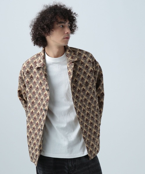BAYFLOW(ベイフロー)の「パターンシャツジャケット(その他アウター・メンズ・ブラック/ベージュ・MEDIUM/LARGE)」の1枚目の写真