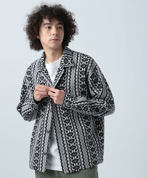BAYFLOW(ベイフロー)の「パターンシャツジャケット(その他アウター・メンズ・ブラック/ベージュ・MEDIUM/LARGE)」の2枚目の写真