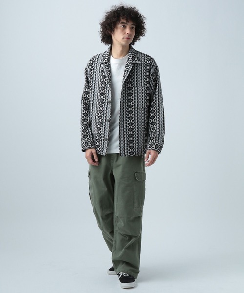BAYFLOW(ベイフロー)の「パターンシャツジャケット(その他アウター・メンズ・ブラック/ベージュ・MEDIUM/LARGE)」の3枚目の写真