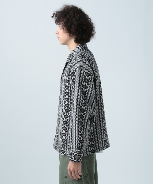 BAYFLOW(ベイフロー)の「パターンシャツジャケット(その他アウター・メンズ・ブラック/ベージュ・MEDIUM/LARGE)」の6枚目の写真