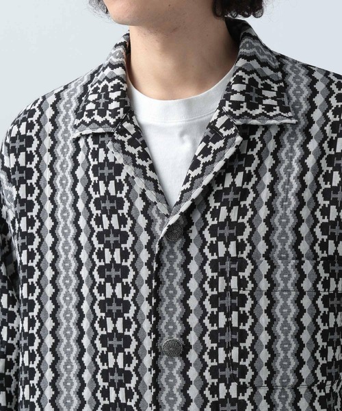 BAYFLOW(ベイフロー)の「パターンシャツジャケット(その他アウター・メンズ・ブラック/ベージュ・MEDIUM/LARGE)」の8枚目の写真