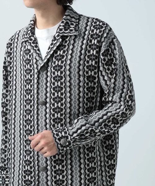 BAYFLOW(ベイフロー)の「パターンシャツジャケット(その他アウター・メンズ・ブラック/ベージュ・MEDIUM/LARGE)」の9枚目の写真