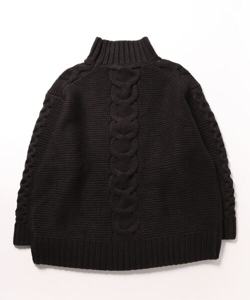 LOWRYS FARM（ローリーズファーム）の「ＵＮＩＳＥＸＢＩＧハイネックプルオーバー　978158（ニット/セーター・レディース・ブラック/パープル/レッド・FREE）」の4枚目の写真