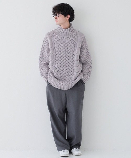 LOWRYS FARM（ローリーズファーム）の「ＵＮＩＳＥＸＢＩＧハイネックプルオーバー　978158（ニット/セーター・レディース・ブラック/パープル/レッド・FREE）」の8枚目の写真
