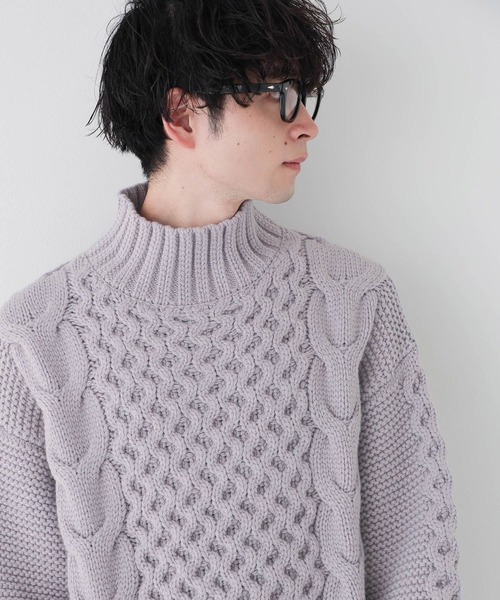 LOWRYS FARM（ローリーズファーム）の「ＵＮＩＳＥＸＢＩＧハイネックプルオーバー　978158（ニット/セーター・レディース・ブラック/パープル/レッド・FREE）」の12枚目の写真