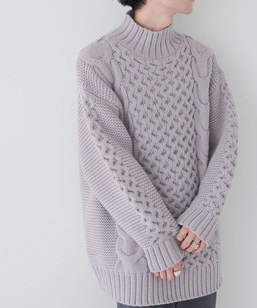 LOWRYS FARM（ローリーズファーム）の「ＵＮＩＳＥＸＢＩＧハイネックプルオーバー　978158（ニット/セーター・レディース・ブラック/パープル/レッド・FREE）」の13枚目の写真