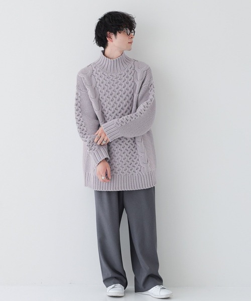 LOWRYS FARM（ローリーズファーム）の「ＵＮＩＳＥＸＢＩＧハイネックプルオーバー　978158（ニット/セーター・レディース・ブラック/パープル/レッド・FREE）」の6枚目の写真