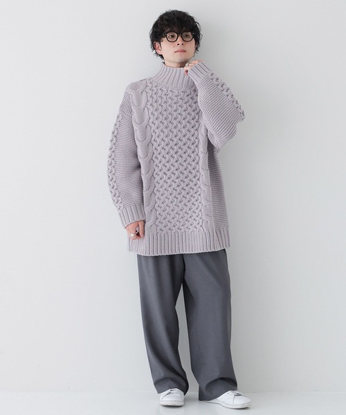 LOWRYS FARM（ローリーズファーム）の「ＵＮＩＳＥＸＢＩＧハイネックプルオーバー　978158（ニット/セーター・レディース・ブラック/パープル/レッド・FREE）」の7枚目の写真