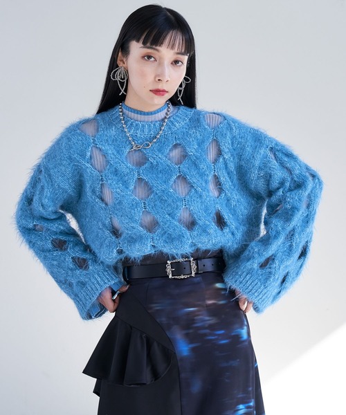 【国内正規品】 HARE（ハレ）の「ホールフェザーニット(HARE)（ニット/セーター トップス