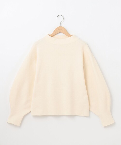 SHARE PARK(シェアパーク)の「ミラノリブボリュームスリーブニット(ニット/セーター・レディース・サックスブルー系/ネイビー系/アイボリー系/イエロー系・MEDIUM)」の1枚目の写真