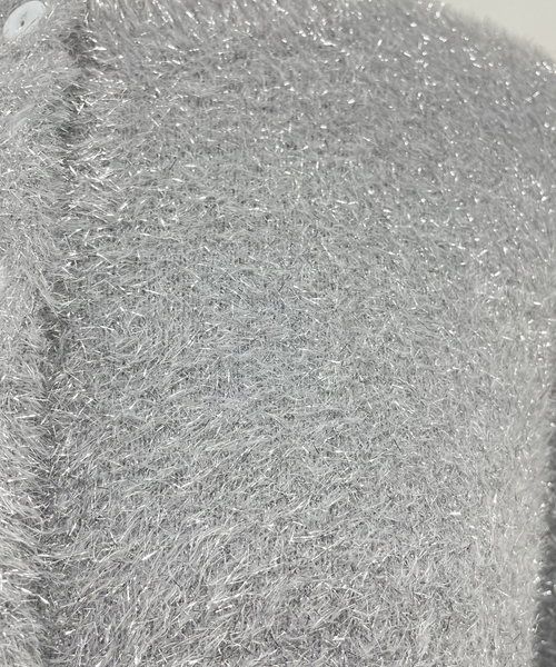 abahouse mavie(アバハウスマヴィ)の「ラメ混フェザーヤーン2WAYカーディガン(カーディガン/ボレロ・レディース・ゴールド/ブラック/シルバー・フリー)」の20枚目の写真