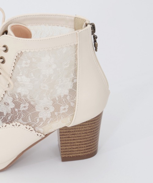 axes femme(アクシーズファム)の「チュールレースアップブーツ(ブーツ・レディース・ブラック/ベージュ/キナリ・LARGE/MEDIUM)」の8枚目の写真
