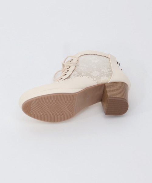 axes femme(アクシーズファム)の「チュールレースアップブーツ(ブーツ・レディース・ブラック/ベージュ/キナリ・LARGE/MEDIUM)」の10枚目の写真