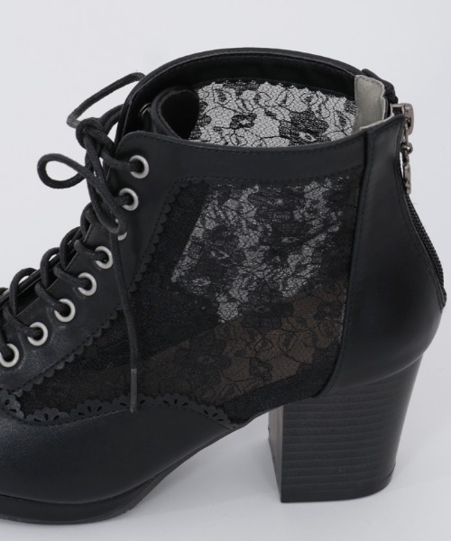 axes femme(アクシーズファム)の「チュールレースアップブーツ(ブーツ・レディース・ブラック/ベージュ/キナリ・LARGE/MEDIUM)」の15枚目の写真