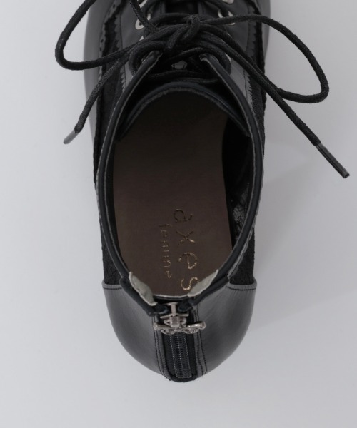 axes femme(アクシーズファム)の「チュールレースアップブーツ(ブーツ・レディース・ブラック/ベージュ/キナリ・LARGE/MEDIUM)」の16枚目の写真