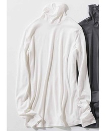 ＭＥＤＥ１９Ｆ　エアリーな風合いの吸湿発熱コットンハイネックトップス