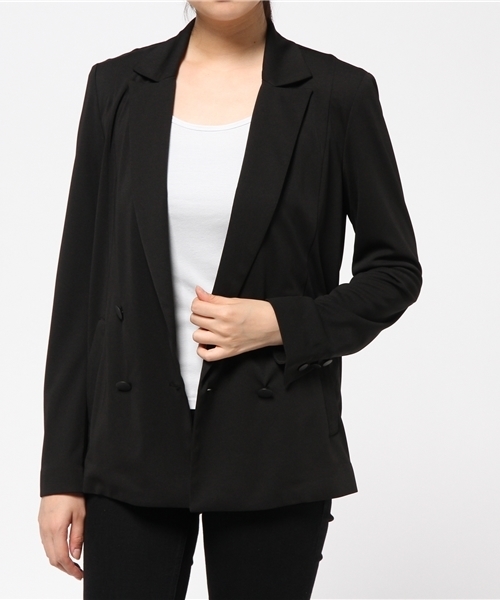 robbem(ロベム)の「【robbem】ジョーゼットジャケット(テーラードジャケット・レディース・ネイビー/ブラック・40/38)」の9枚目の写真