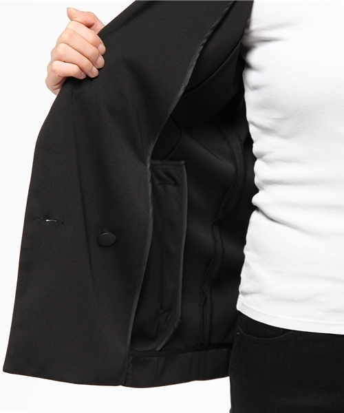 robbem(ロベム)の「【robbem】ジョーゼットジャケット(テーラードジャケット・レディース・ネイビー/ブラック・40/38)」の16枚目の写真