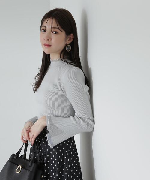 PROPORTION BODY DRESSING（プロポーションボディドレッシング）の「シアーディテールリブニット / 1214170206（ニット/セーター・レディース・ピンク/ホワイト系その他/グレー・MEDIUM/SMALL）」の2枚目の写真