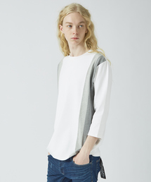 5351 POUR LES HOMMES | カラーライン 七分袖Tシャツ(Tシャツ/カットソー)