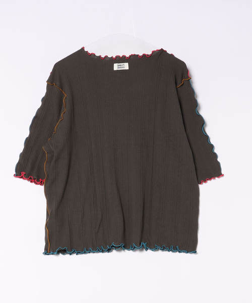 HOGAN RANCH WEAR(ホーガンランチウエア)の「メローリブハンソデカットソー/おとな(Tシャツ/カットソー・レディース・チャコール/ラベンダー/ライトグリーン・160cm)」の5枚目の写真